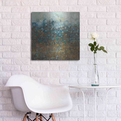 " Blue And Bronze Dots " by Danhui Nai