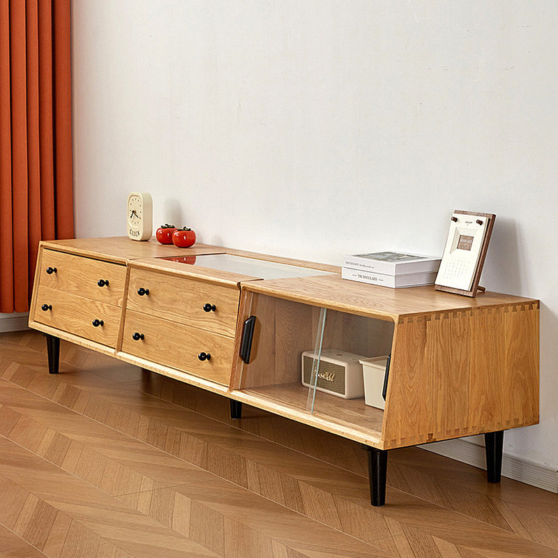 Meuble de rangement moderne et minimaliste pour meuble télé, H 17,72 po x L 70,87 po x l 18,5 po