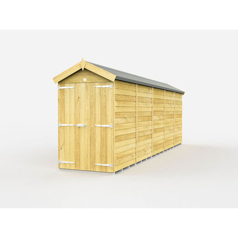 4ft x 20ft Apex Shed - Double Door without Windows