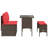 3 Piece Patio Dining Set With Cushions Poly Rattan-1191949445