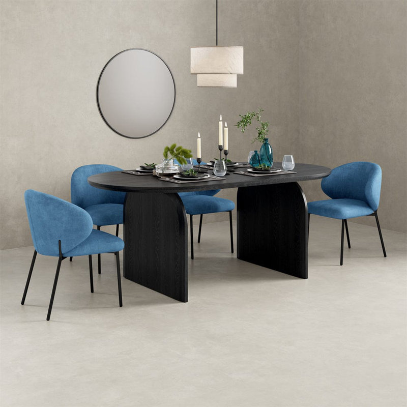 Biebel 4 - Person Dining Set, Teal