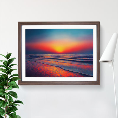 Wonderful Ocean Sunset Framed Print