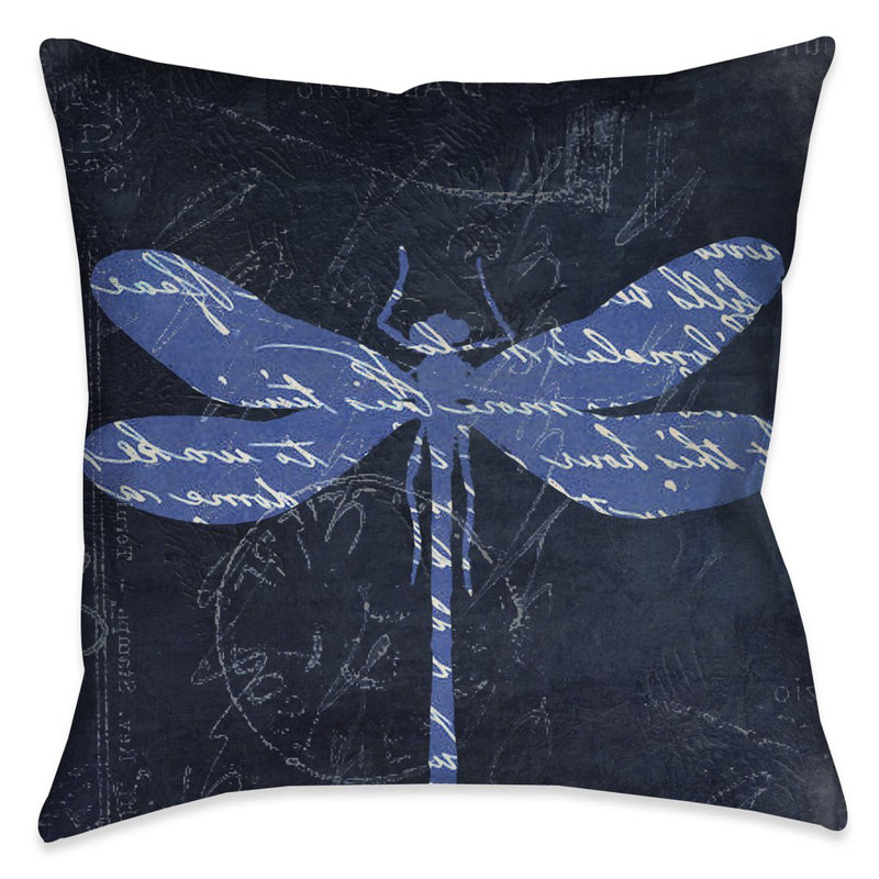  Coussin intérieur / extérieur Dragonfly I, 18 po x 18 po, Intérieur