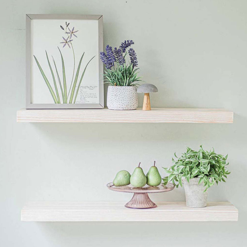 Ensemble de 2 tablettes murales flottantes Willow & Grace Suzy, 24 po, blanc délavé