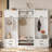 4-in-1 Detachable Hall Tree with Storage, Hooks, and Shoe Bench, Ideal for Entryway Organization and Elegance-788849549
