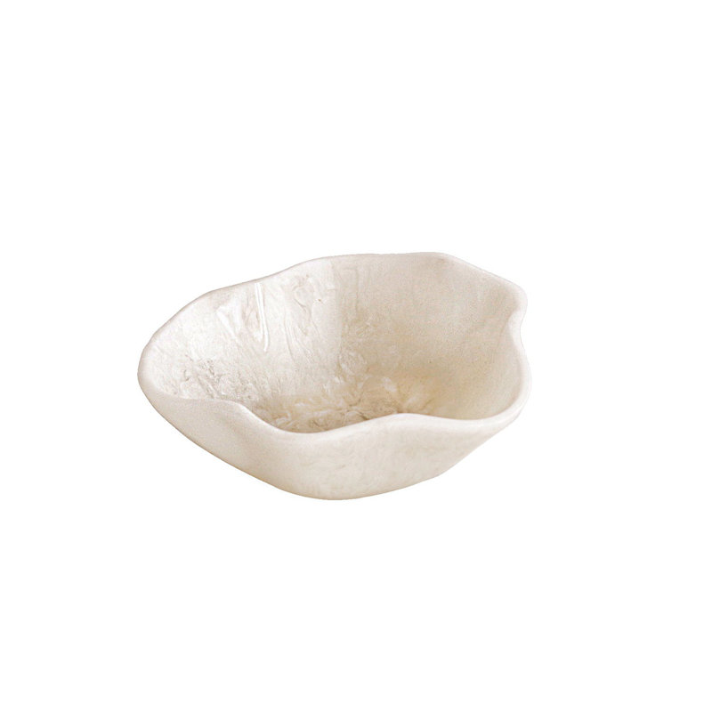 Mini-bol en résine albâtre (tourbillon blanc)