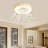 Dossiv 20.4" Semi Flush Mount Invisible LED Dimmable Ceiling Fan with Remote Control