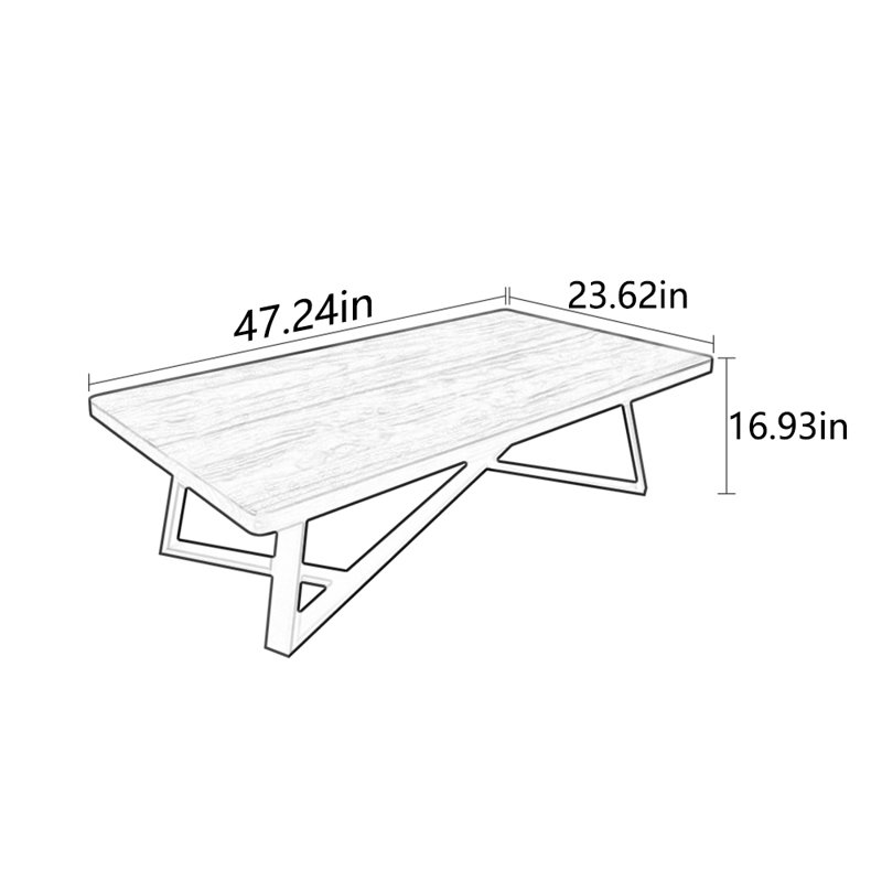 Solid wood multi-functional creative tea table, 16.93" H x 47.24" L x 23.62" W, Brown
