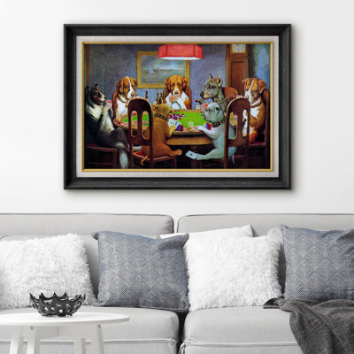 Famous Artwork " Dogs Playing Poker by C.M. Coolidge " Graphic Art Print