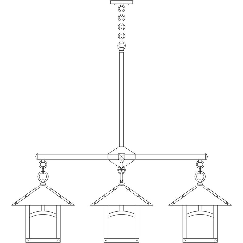Lustre spoutnik 4 lumières Evergreen, H 38,25 po x l 41,88 po / vide, Cuivre antique, Givré