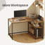 Corner Computer Desk With Adjustable Storage Shelves-761069460-761069417