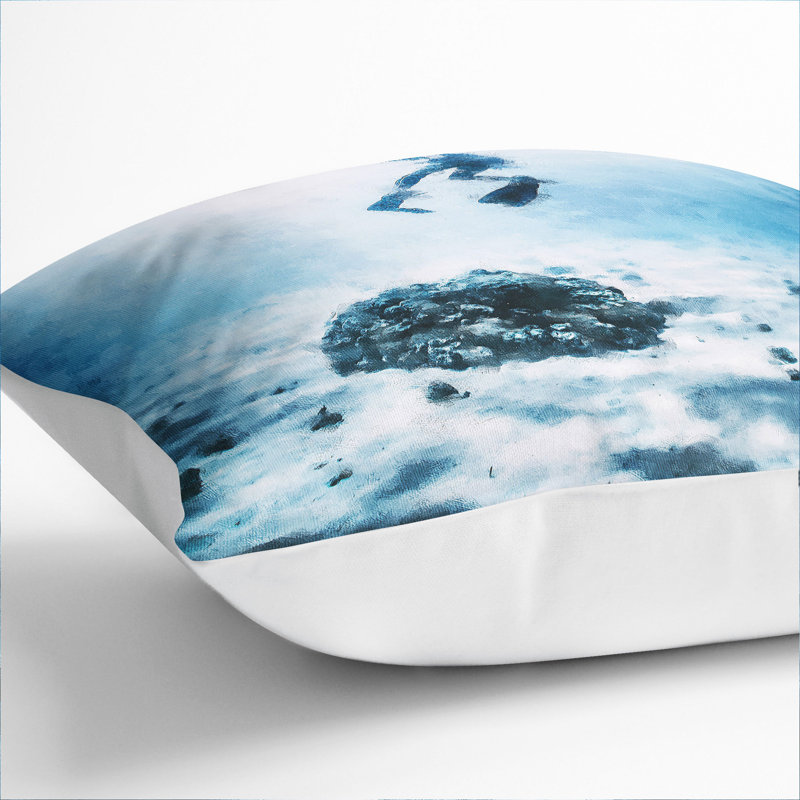 Diving Square Throw Cushion, White, 55cm H x 55cm W x 20cm D