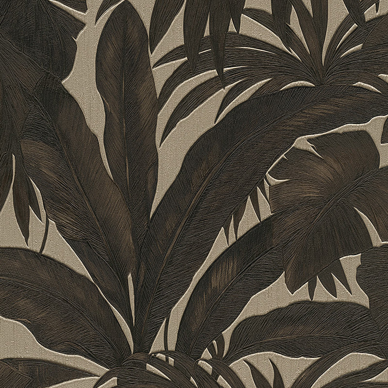 Giungla 10.05m x 70cm 3D Embossed Wallpaper, Brown/Gold