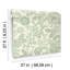 Papier peint bleu et blanc Gracie Garden-138123040
