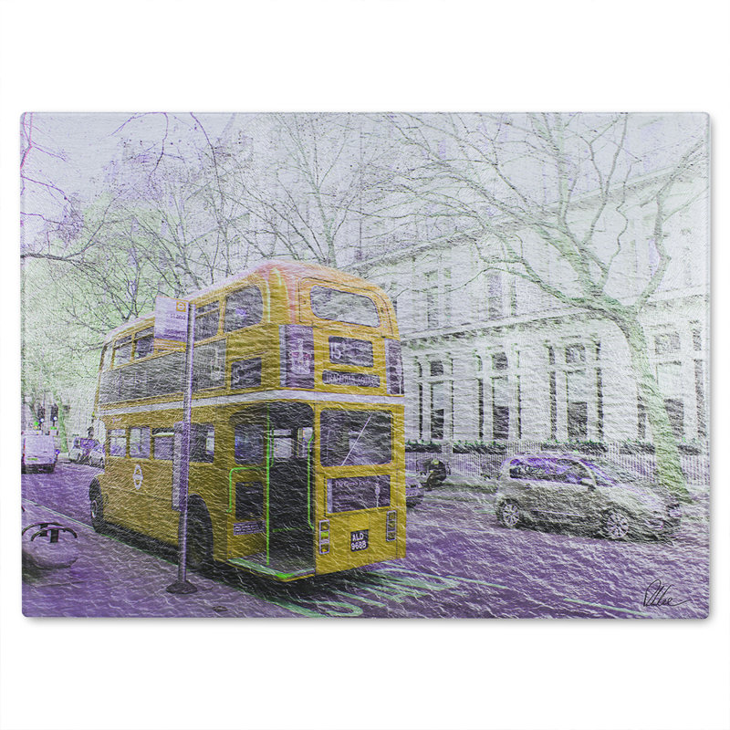 London Bus Rear Glass Chopping Board