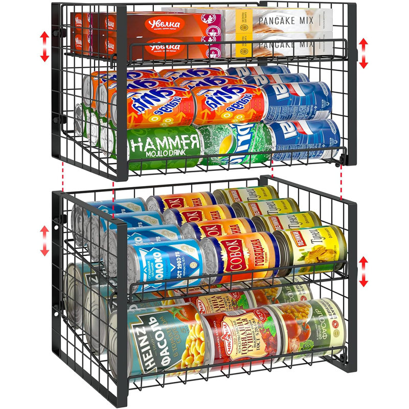 2-Tier Stackable Can Storage Rack