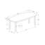 Banc, 44 po rectangulaire, rembourré, bois, salle à manger, cuisine, entrée, bois massif brun, tissu brun, transitionnel