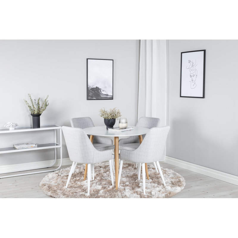 Narka Round Metal Base Dining Table