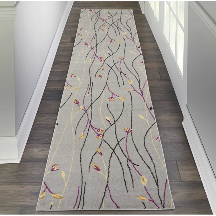Aratrika Floral Gray Area Rug