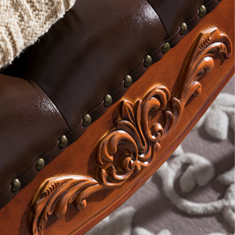 Banc en cuir de style rétro pour chambre à coucher et vestibule, H 18,9 po x l 70,87 po x P 15,75 po