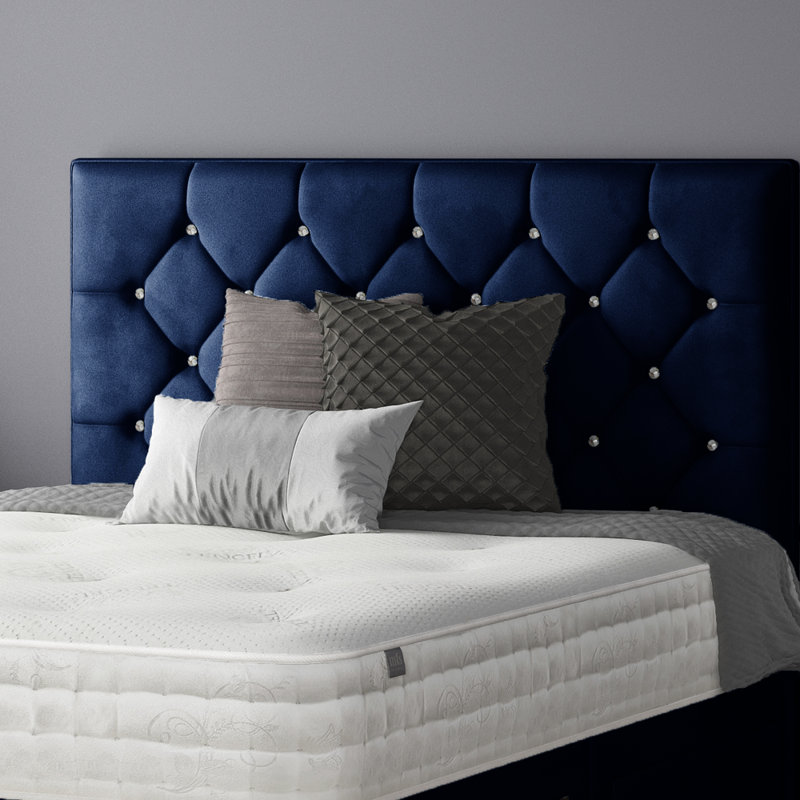 Farallones Upholstered Headboard, Royal Blue, Double (4'6)