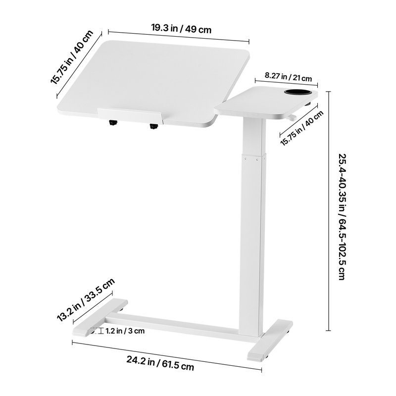 Adjustable Metal Base Computer Desk