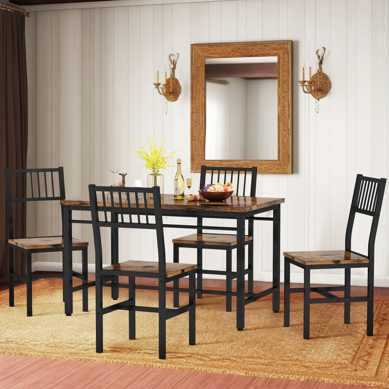 Ensemble repas pour 4 personnes Jadrian, H 30,7 po x L 47,24 po x l 23,62 po