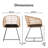 Tommy Hilfiger Graham Rattan Dining Chair, Woven Wicker Armchair with Seat Cushion, Black Durable Metal Legs, Boho Modern Accent Lounge Furniture