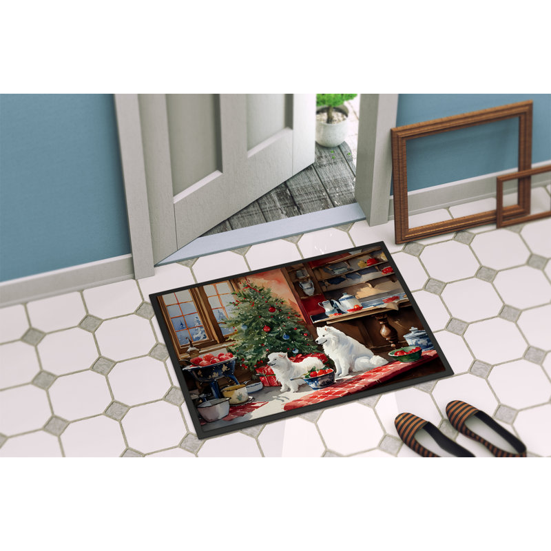 Junya Non-Slip Christmas Doormat, L 18 po x L 27 po