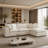 Alberto 118"W Modern Cloud Down Filled Oversized Sectional Couches with One Ottoman-1922456377