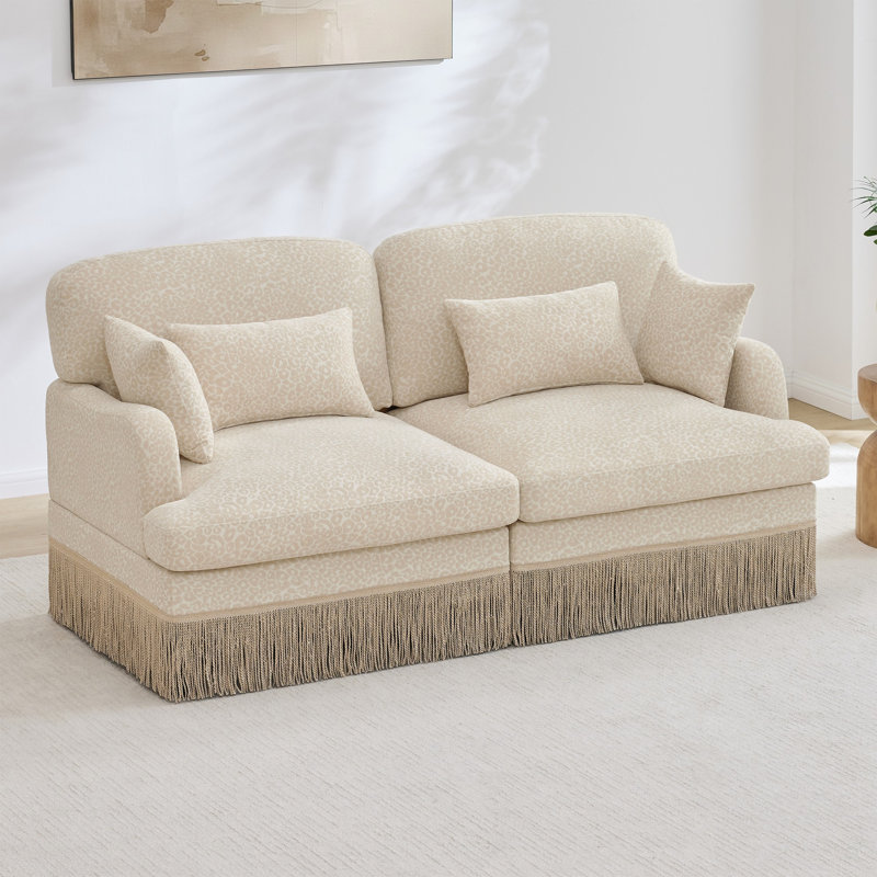 Canapé Comfy Chenille Leopard, Beige