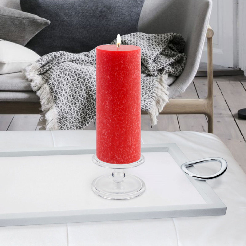 Bougie colonne non parfumée Timberline, Rouge, H 9 po x l 3 po x P 3 po