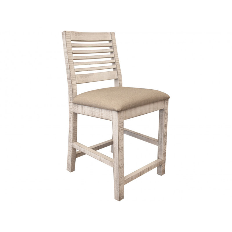 Annitta Upholstered Counter Stool with Solid Wood Frame