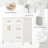 36 Inch Single Bathroom Vanity With Ceramic Sink Top, Bathroom Vanity Cabinet With 3 Drawers And 2 Doors-1551133275
