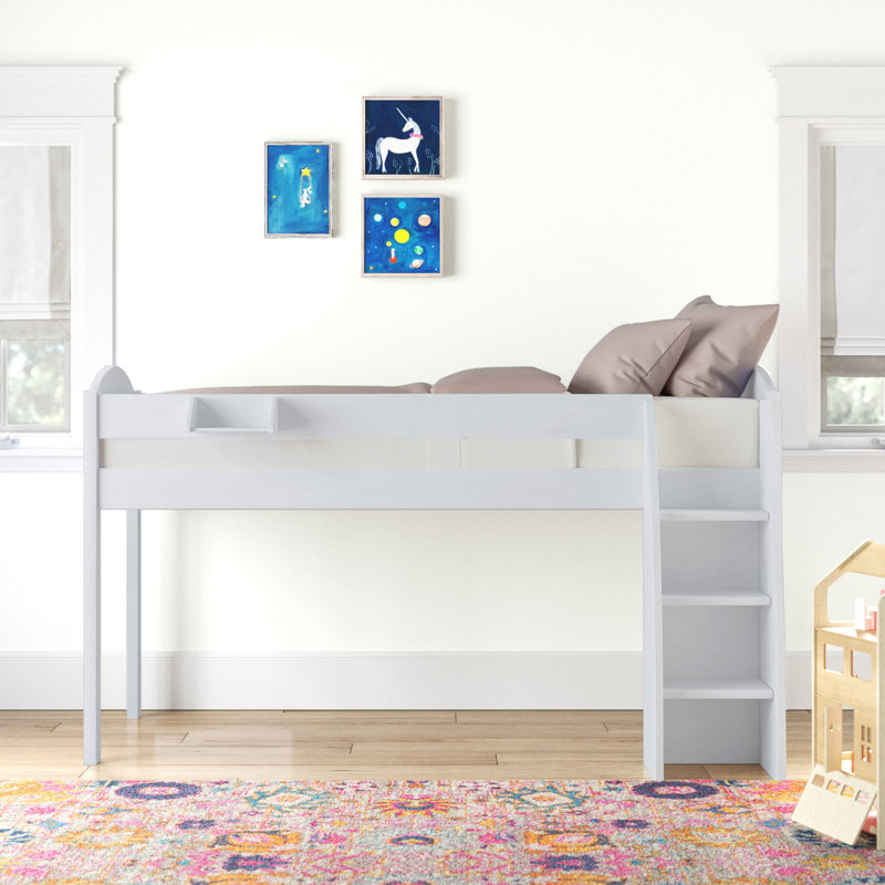 Richas European Single (90 x 200cm) Mid Sleeper Loft Bed Bed, White