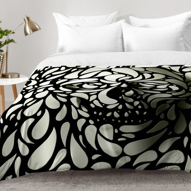 Ali Gulec Modern & Contemporary Polyester Paisley Comforter, King Comforter + 2 King Shams