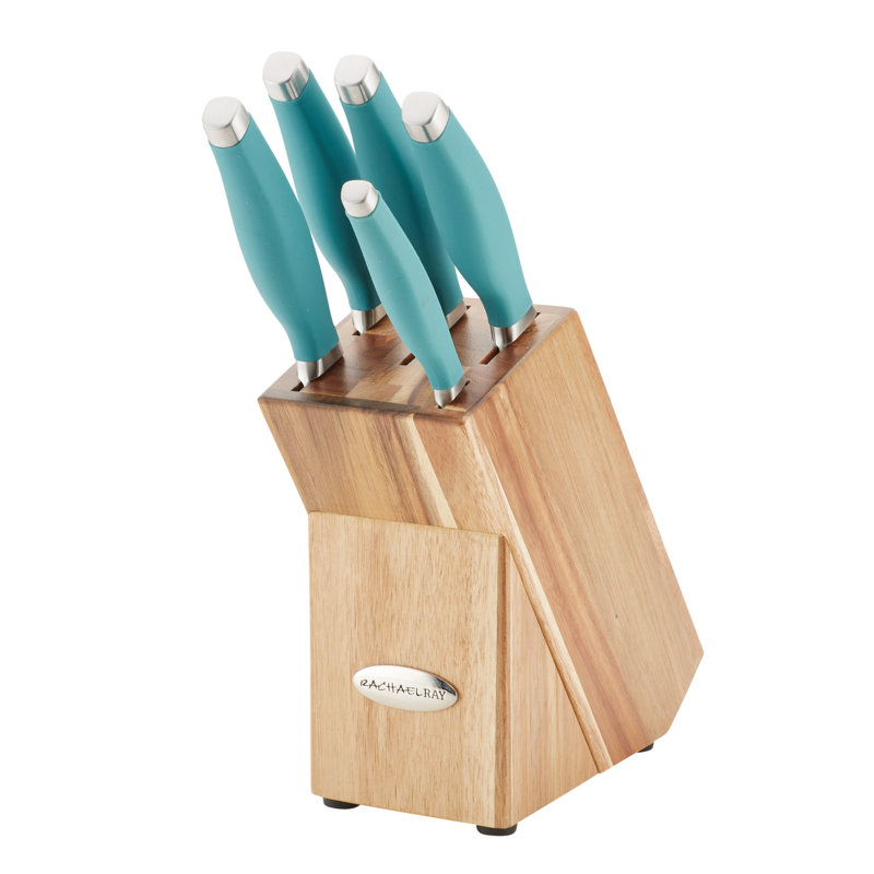 Rachael Ray Cucina Japanese Stainless Steel 6 Piece Knife Block Set