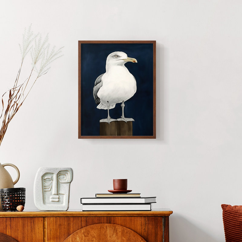 NAUTICAL Series CLIV - reproduction encadrée de qualité supérieure - prête à être accrochée - aucun clou requis, Noyer