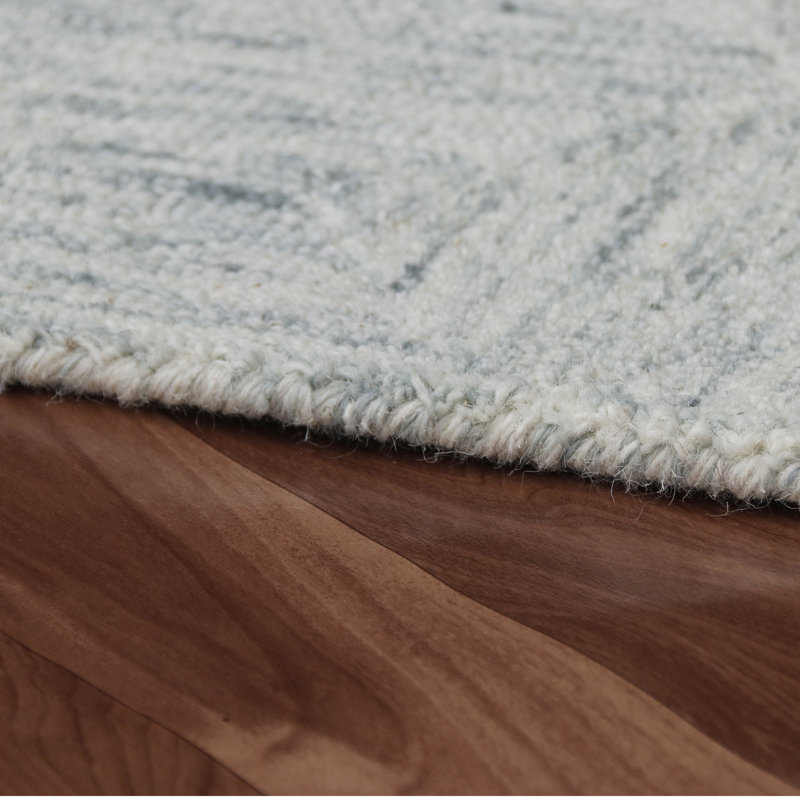 Tapis géométrique en laine touffeté à la main 5 pi x 7 pi