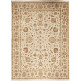 Wool Oriental Area Rug in Beige