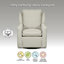 Fauteuil oscillant pivotant Miley avec tissu gris Millionaire - fabriqué aux États-Unis-115954645