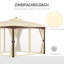 Petrolia 4m x 3m Metal Patio Gazebo
