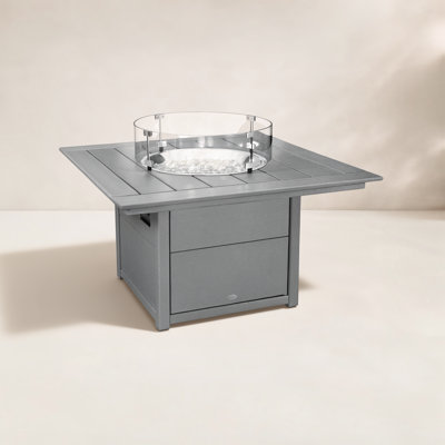 POLYWOOD Square 42" Fire Pit Table