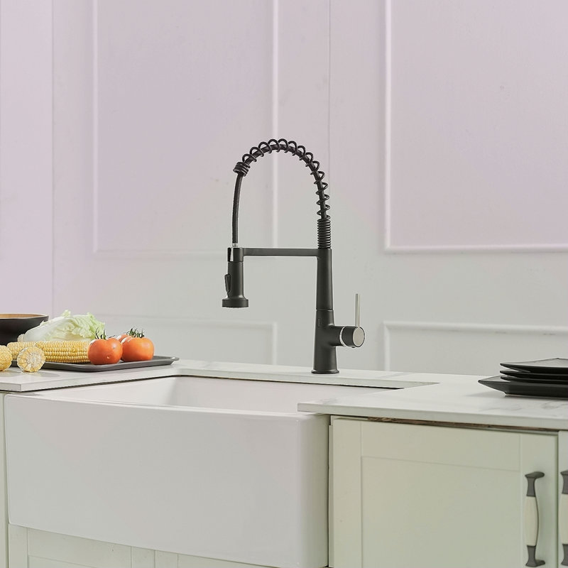 Robinet de cuisine sans contact, robinet de cuisine intelligent automatique mains libres, Noir
