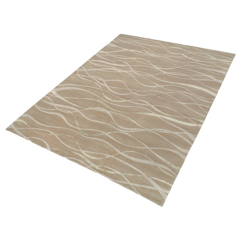 Ripple Shadow Abstract Area Rug in Beige/Neutral