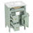 24" Single Bathroom Vanity With Sink, Solid Wood Frame, Soft Close Flip Drawer, Two Drawers, Pre Drilled Faucet Holes, Easy Assembly-2037382573