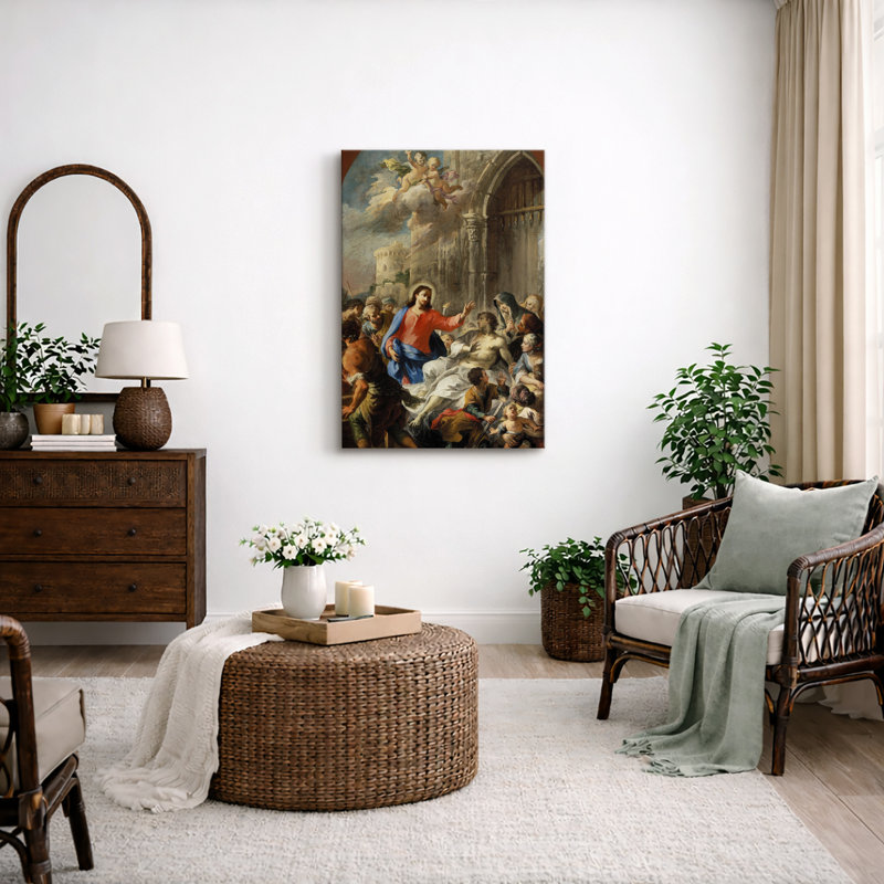 Art du Christ guérissant le mal, images de la Renaissance biblique, impression sur toile encadrée, H 36 po x l 24 po x 1,5 po