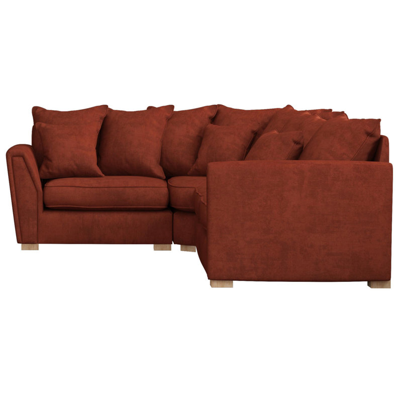 Wendleberry Corner with two seats, Scatter Back, Right Hand Facing, Olive Polyester