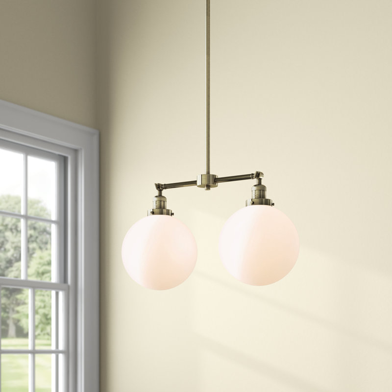 Lustre unique à 2 lumières Clermont, Bronze huilé, Ampoule DEL 6 watts Vinage