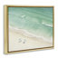  «Summer Shore Beachgoers», reproduction d'art encadrée sur toile brune par Arlington Prints